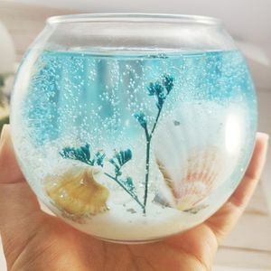 Beach Handmade gel wax candle holder home decor